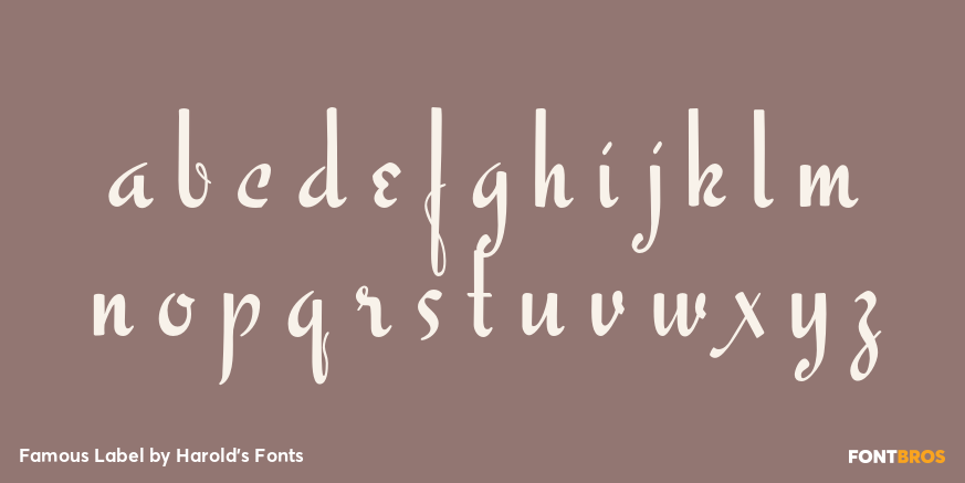 Famous Label Font Poster #3