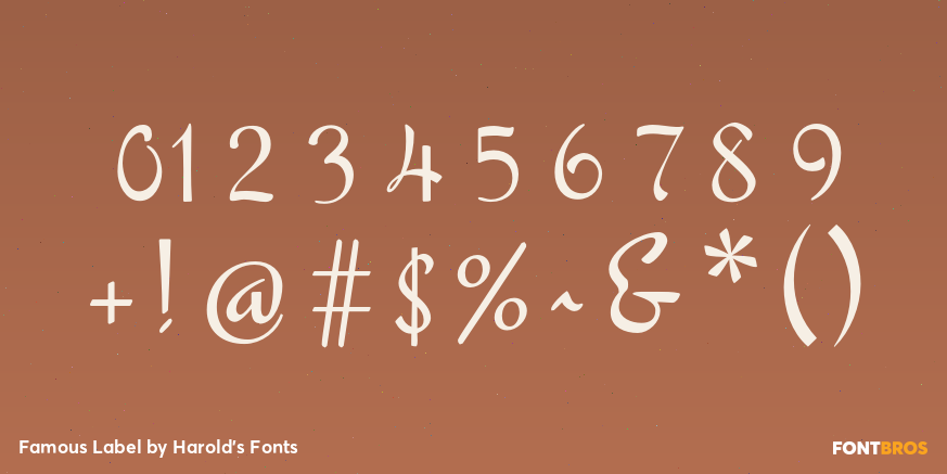 Famous Label Font Poster #4