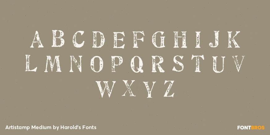 Artistamp Medium Font Poster #1