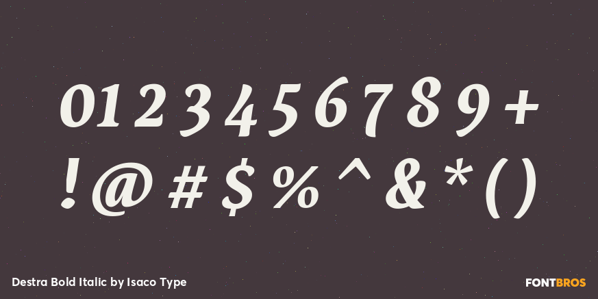 Destra Bold Italic Font Poster #1