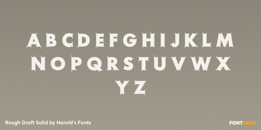 Rough Draft Solid Font Poster #2