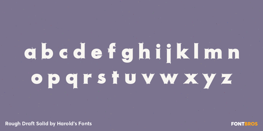 Rough Draft Solid Font Poster #3