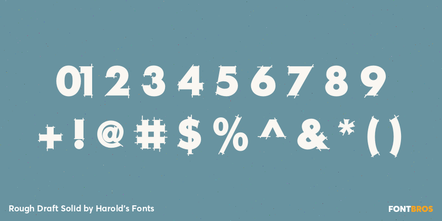 Rough Draft Solid Font Poster #4