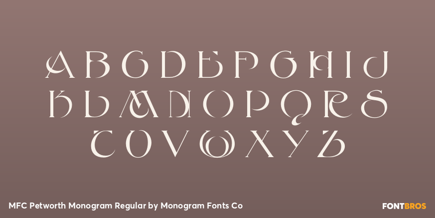 MFC Petworth Monogram Regular Font Poster #2