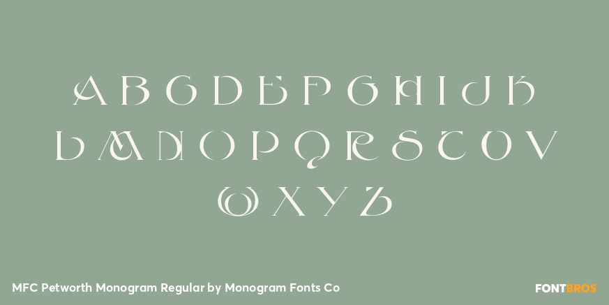 MFC Petworth Monogram Regular Font Poster #1