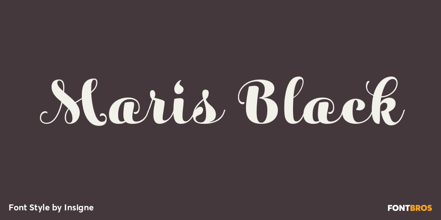 Maris Black Font Poster #1