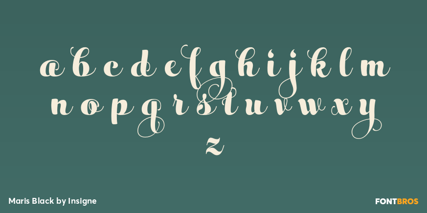 Maris Black Font Poster #3