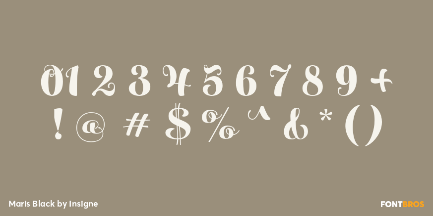 Maris Black Font Poster #4