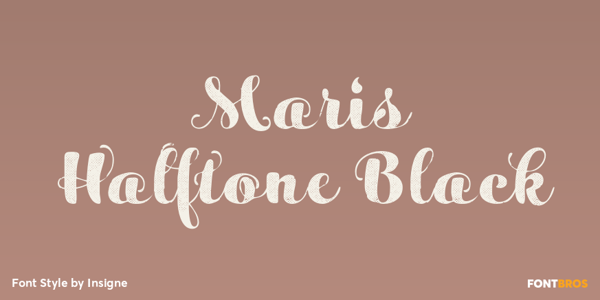 Maris Halftone Black Poster