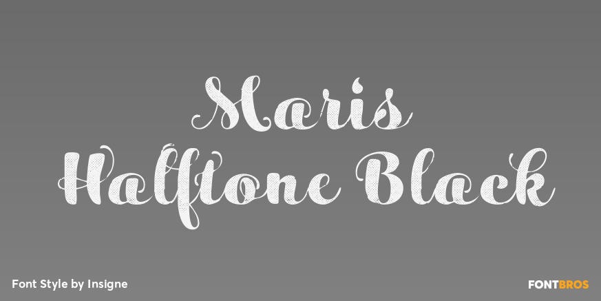 Maris Halftone Black Poster