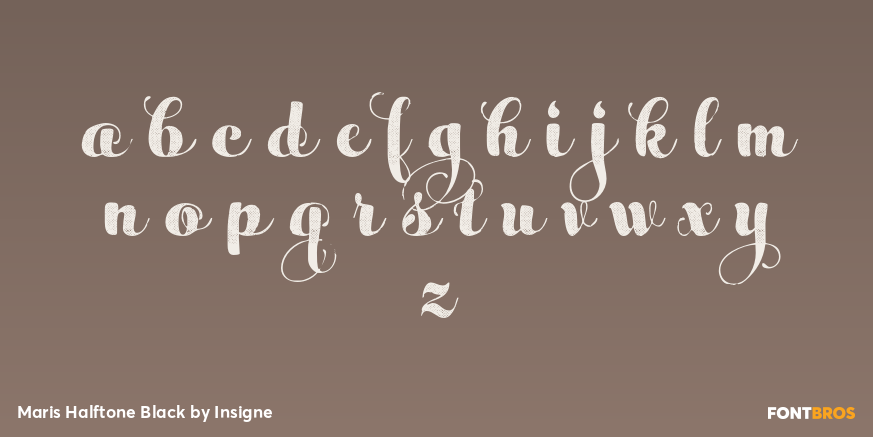 Maris Halftone Black Font Poster #3