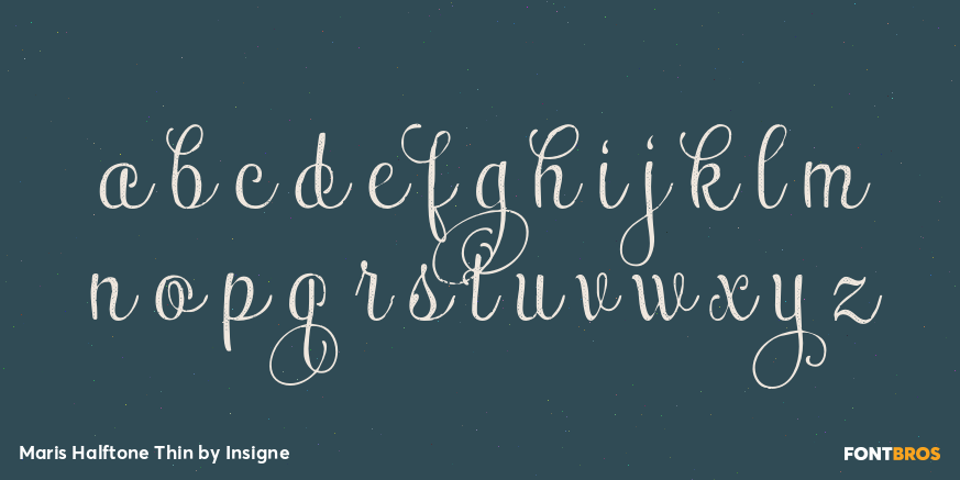 Maris Halftone Thin Font Poster #3