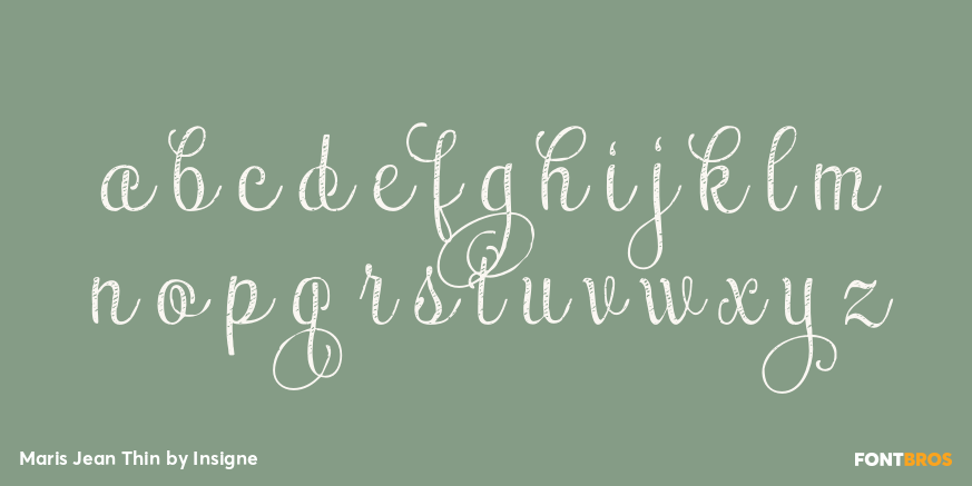 Maris Jean Thin Font Poster #3