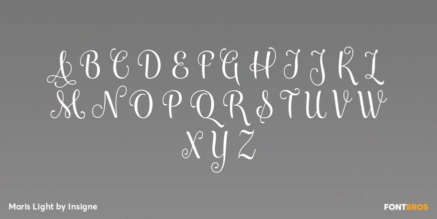 Maris Light Font Poster #2