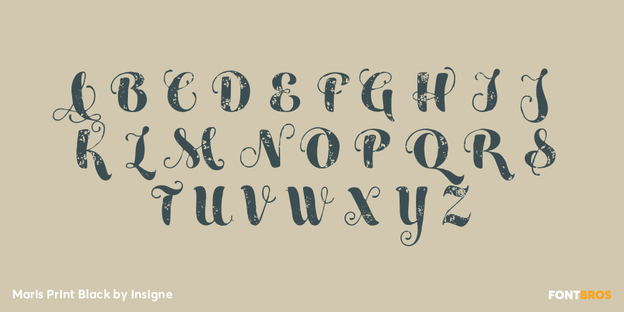 Maris Print Black Font Poster #2