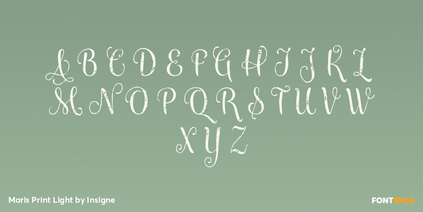 Maris Print Light Font Poster #2