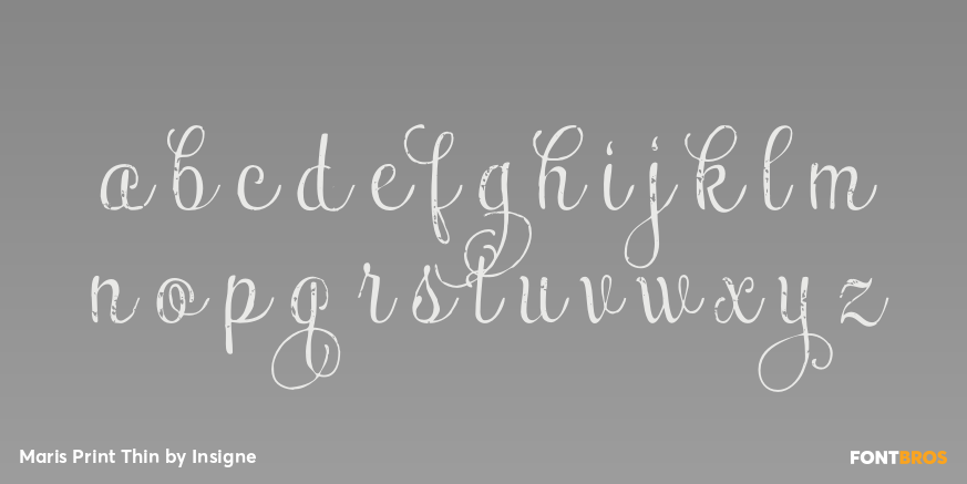 Maris Print Thin Font Poster #3