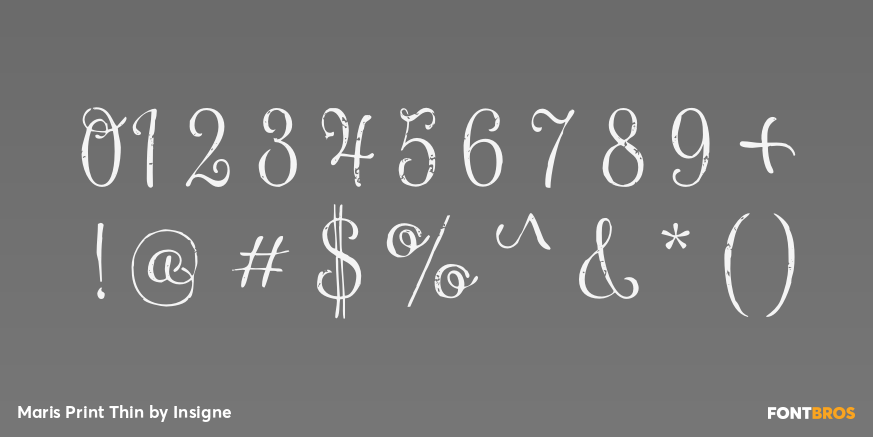 Maris Print Thin Font Poster #4