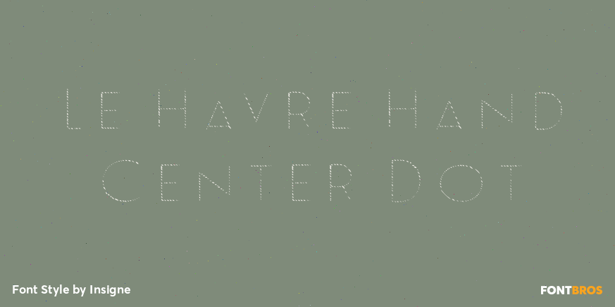 Le Havre Hand Center Dot Font Poster #1