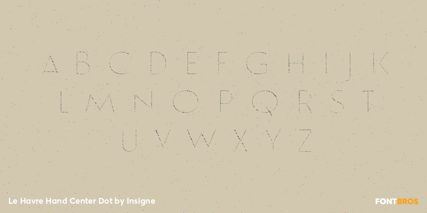 Le Havre Hand Center Dot Font Poster #2