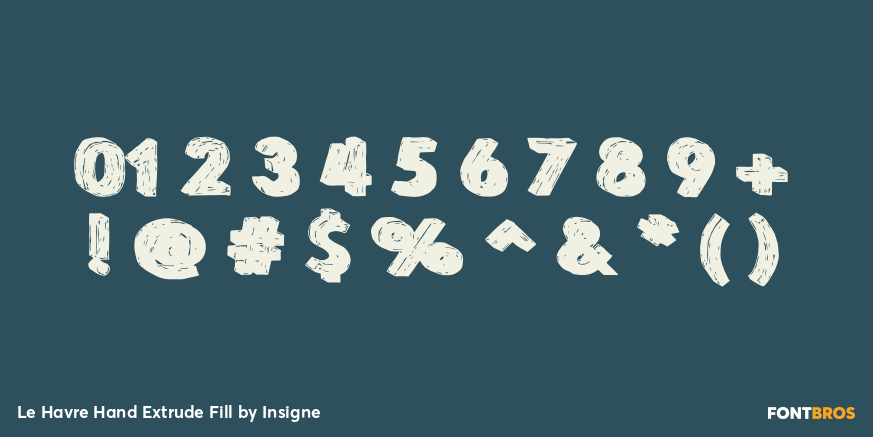 Le Havre Hand Extrude Fill Font Poster #4