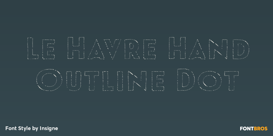 Le Havre Hand Outline Dot Poster