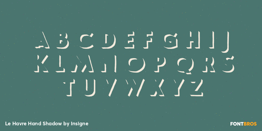 Le Havre Hand Shadow Font Style by Insigne | Font Bros