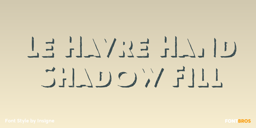 Le Havre Hand Shadow Fill Font Poster #1