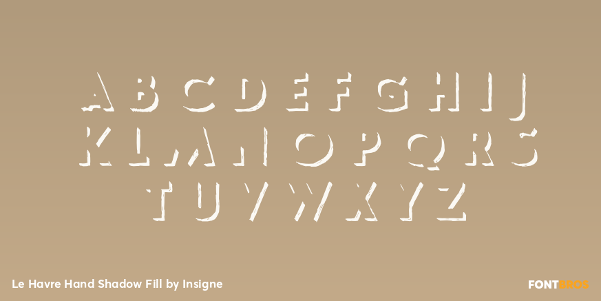 Le Havre Hand Shadow Fill Font Poster #2