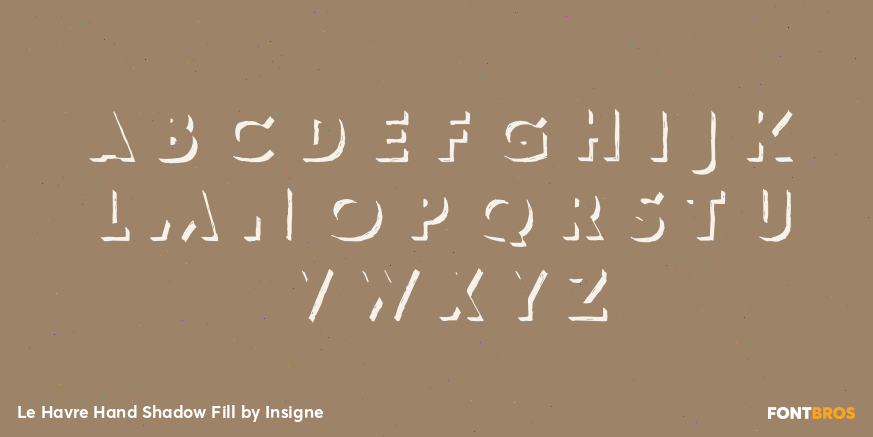 Le Havre Hand Shadow Fill Font Poster #3