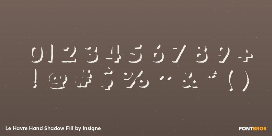 Le Havre Hand Shadow Fill Font Poster #4