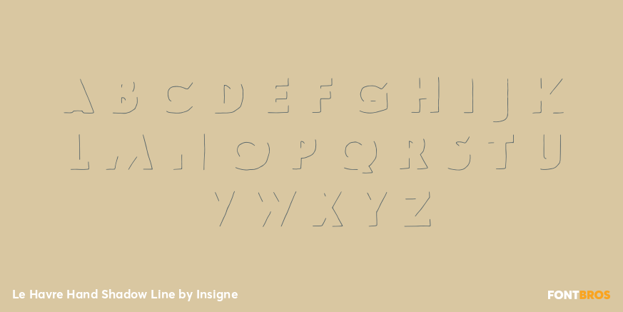 Le Havre Hand Shadow Line Font Poster #3