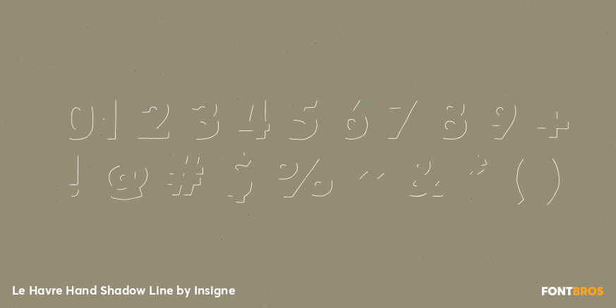 Le Havre Hand Shadow Line Font Poster #4