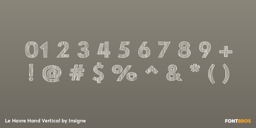 Le Havre Hand Vertical Font Poster #4