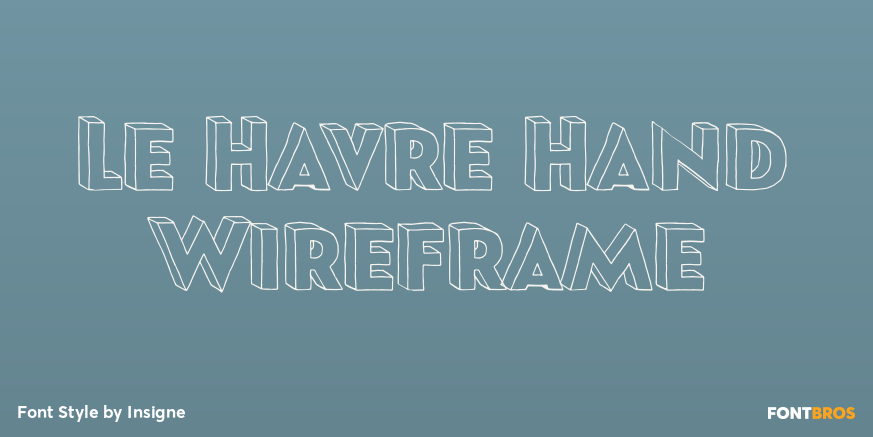 Le Havre Hand Wireframe Poster