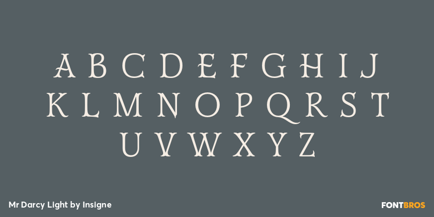 Mr Darcy Light Font Poster #3
