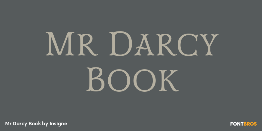 Mr Darcy Book Font Poster #1