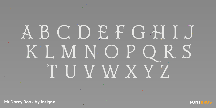 Mr Darcy Book Font Poster #2