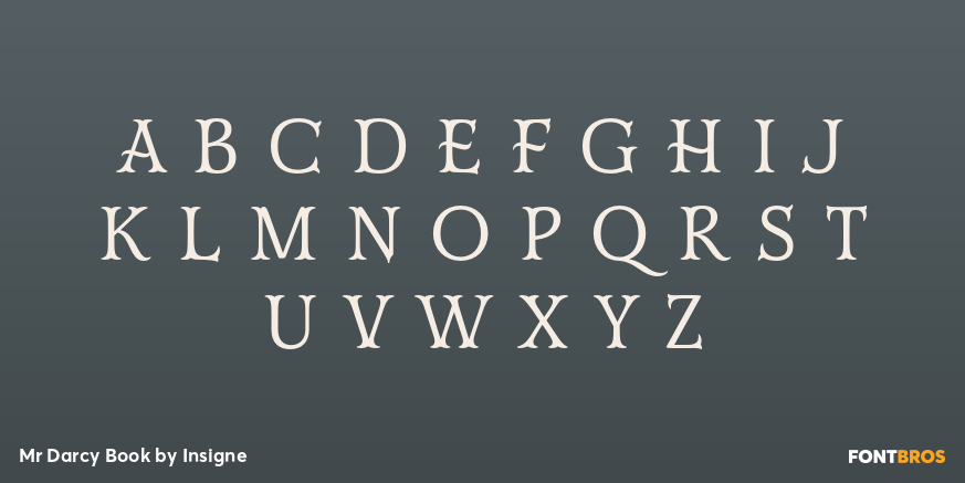 Mr Darcy Book Font Poster #3