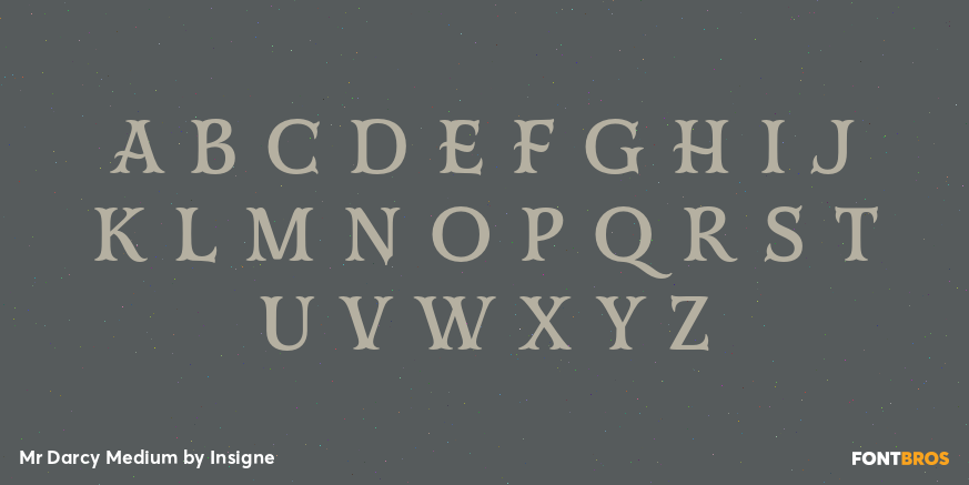 Mr Darcy Medium Font Poster #1