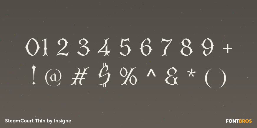 SteamCourt Thin Font Poster #4