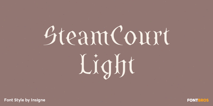SteamCourt Light Font Poster #1