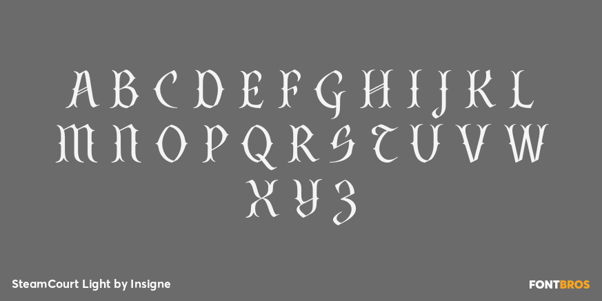 SteamCourt Light Font Poster #2