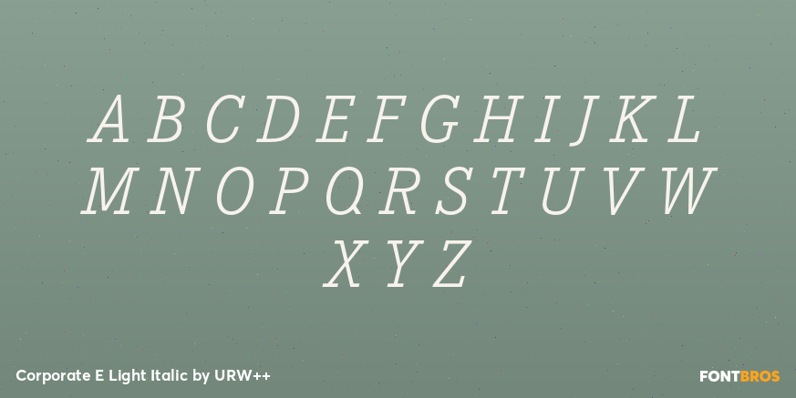 Corporate E Light Italic Font Poster #1