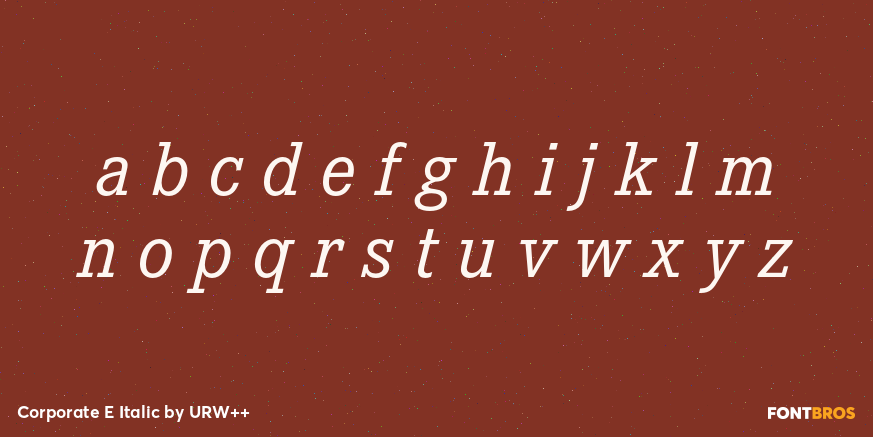 Corporate E Italic Font Poster #3