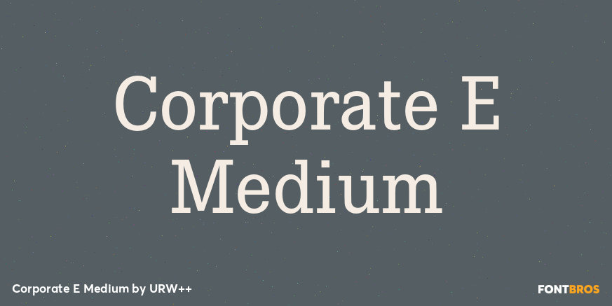 Corporate E Medium Font Poster #1