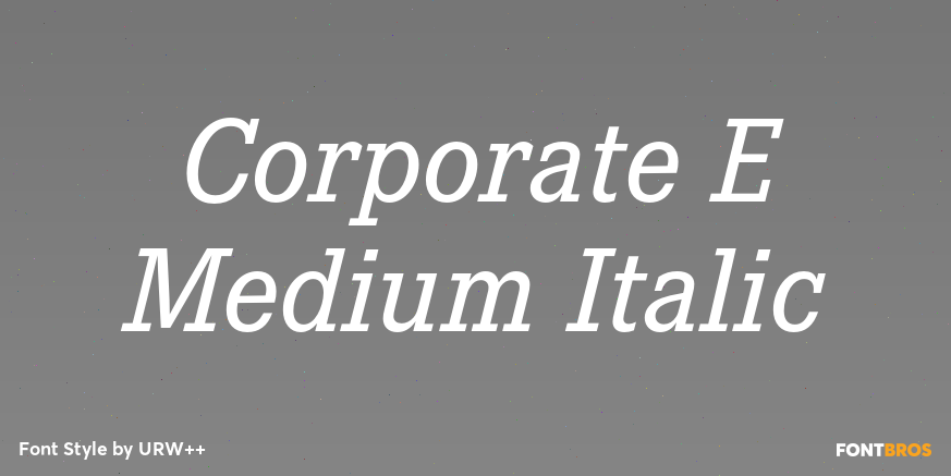 Corporate E Medium Italic Font Poster #1