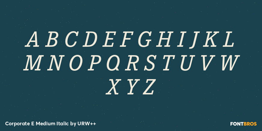 Corporate E Medium Italic Font Poster #2