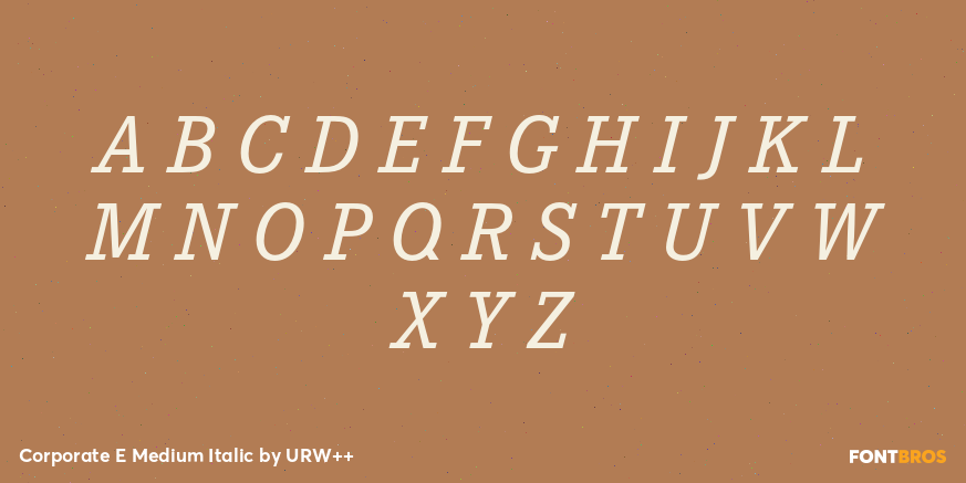 Corporate E Medium Italic Font Poster #1
