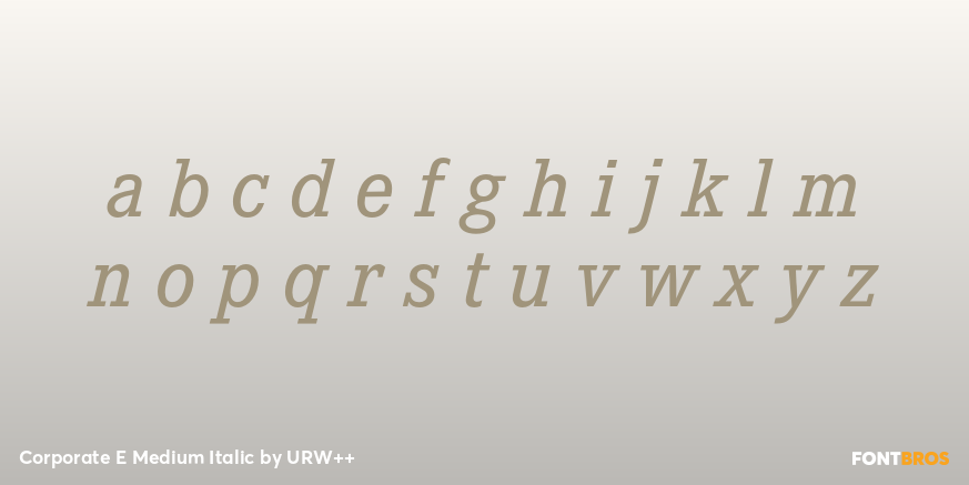 Corporate E Medium Italic Font Poster #1